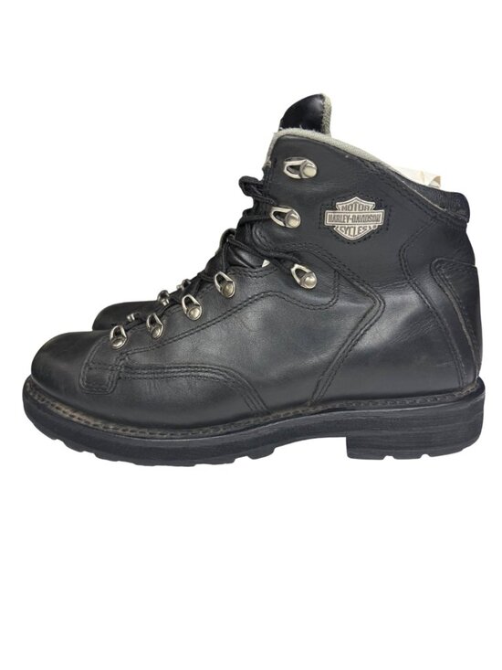 Harley-Davidson Black Leather side zip Ride Riding ankle Boot Men\'s sz10 main image 4